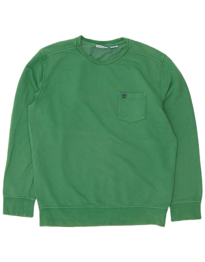 Męski sweter Timberland, duży, zielony, bawełniany