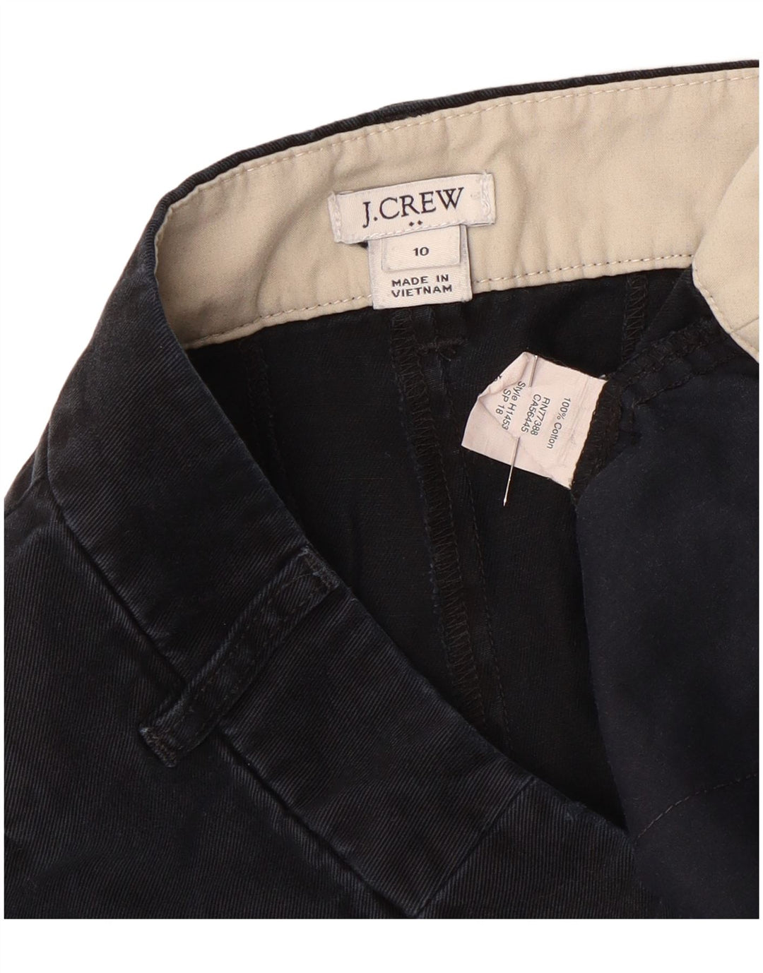Damskie spodenki Chino J. Crew US 10 Large W34, czarna bawełna