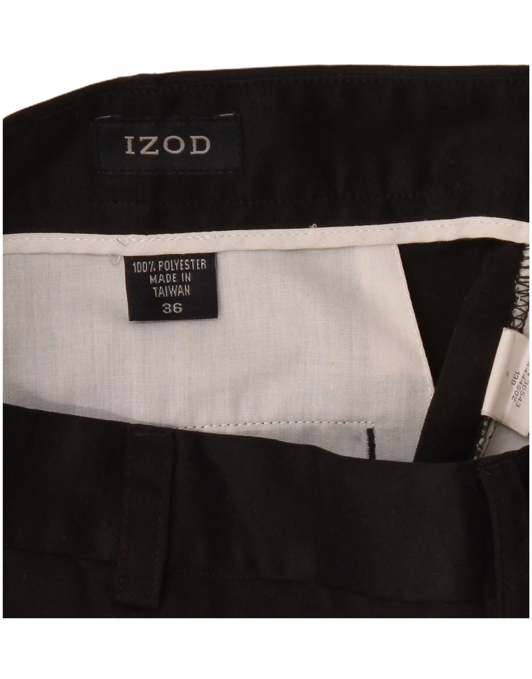 Męskie szorty Chino Izod W36, duże, czarne, poliestrowe