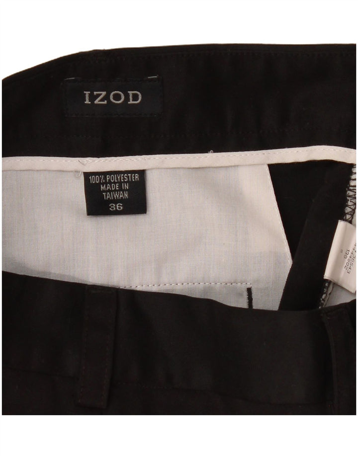 Męskie szorty Chino Izod W36, duże, czarne, poliestrowe