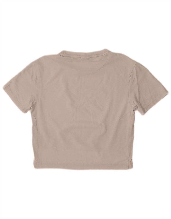 Damska koszulka Puma Crop Top UK 12 Średnia biała bawełna