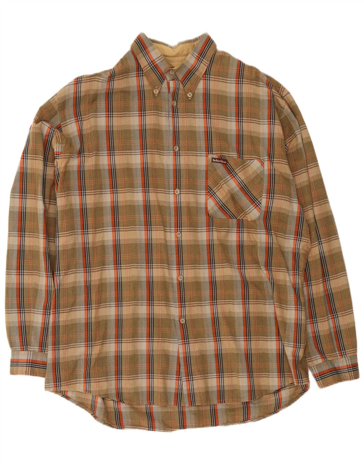 Męska koszula flanelowa Marlboro Classics 2XL, bawełniana w brązową kratkę