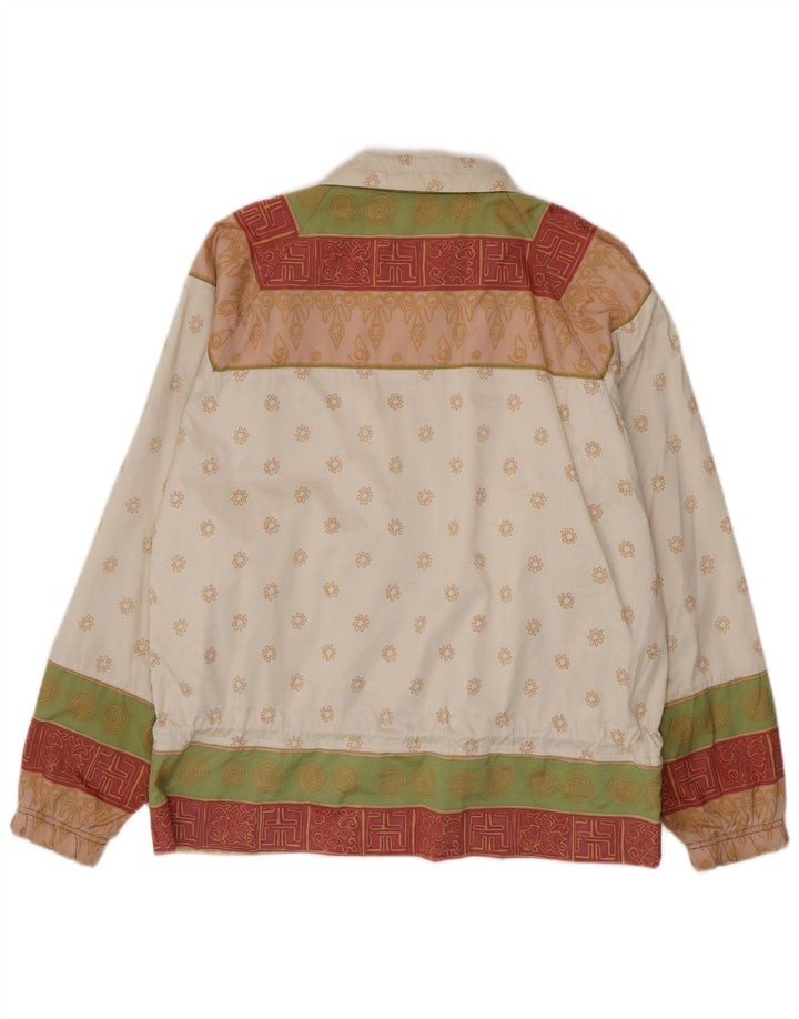 Damska kurtka bomber HEAD UK 20 2XL w białe kwiaty