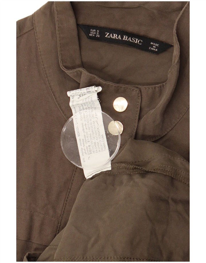 Damska kurtka Utility Jacket Zara UK 10 Small Khaki z wiskozy