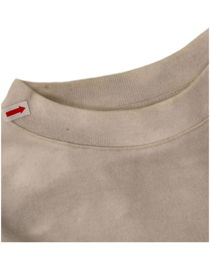 Damska bluza typu oversize CHAMPION Crop UK 16, duża w kolorze złamanej bieli