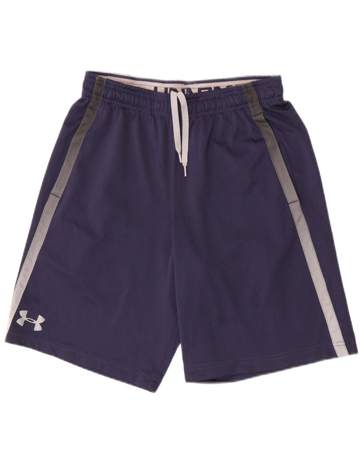 Męskie spodenki sportowe Under Armour, małe, granatowe, z poliestru w blokach kolorów