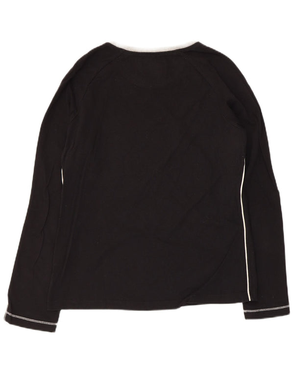 Damski top graficzny CHAMPION z długim rękawem UK 14, duży, czarny