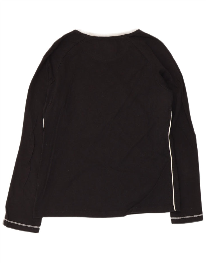 Damski top graficzny CHAMPION z długim rękawem UK 14, duży, czarny