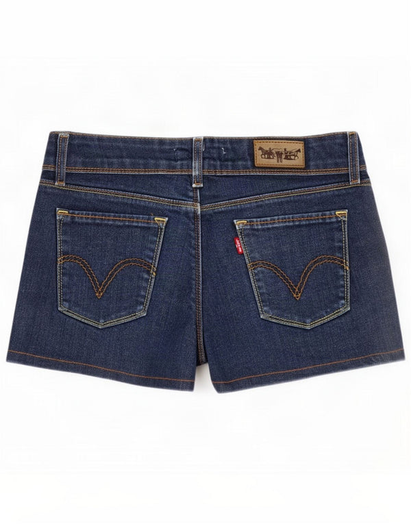 Damskie spodenki dżinsowe Levi's 571 Slim Fit Medium W30 Granatowa bawełna