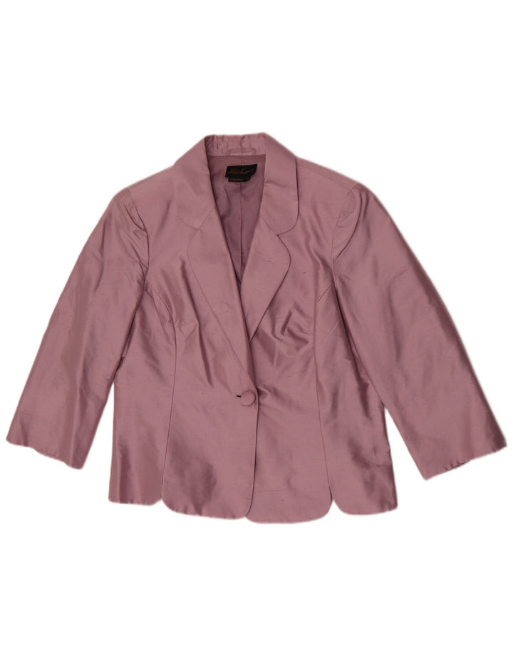 Luisa Spagnoli Damska marynarka z rękawem 3/4 i zapinanym na 1 guzik IT 48 XL Fioletowa