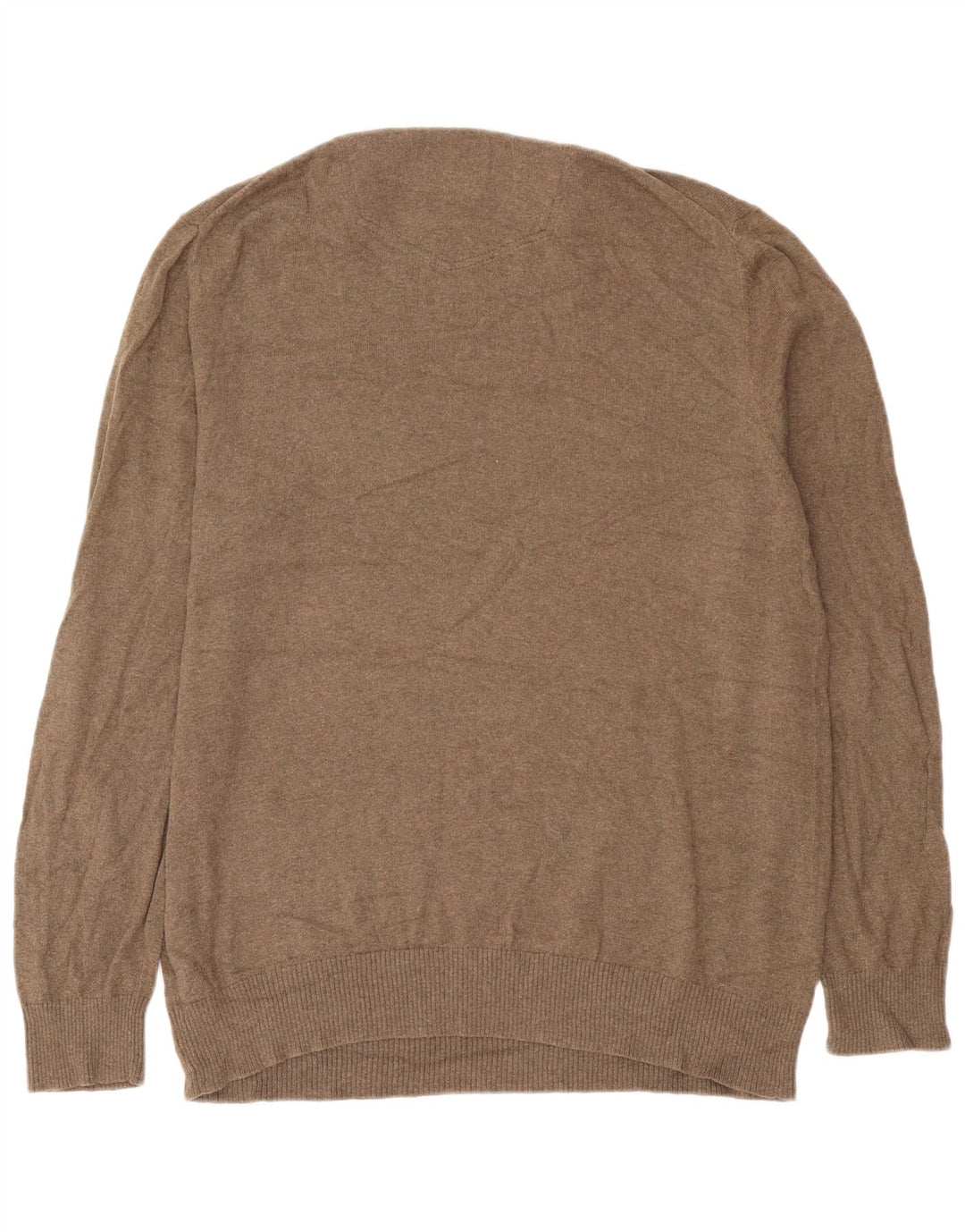 Męski sweter z okrągłym dekoltem Fat Face XL, beżowa bawełna