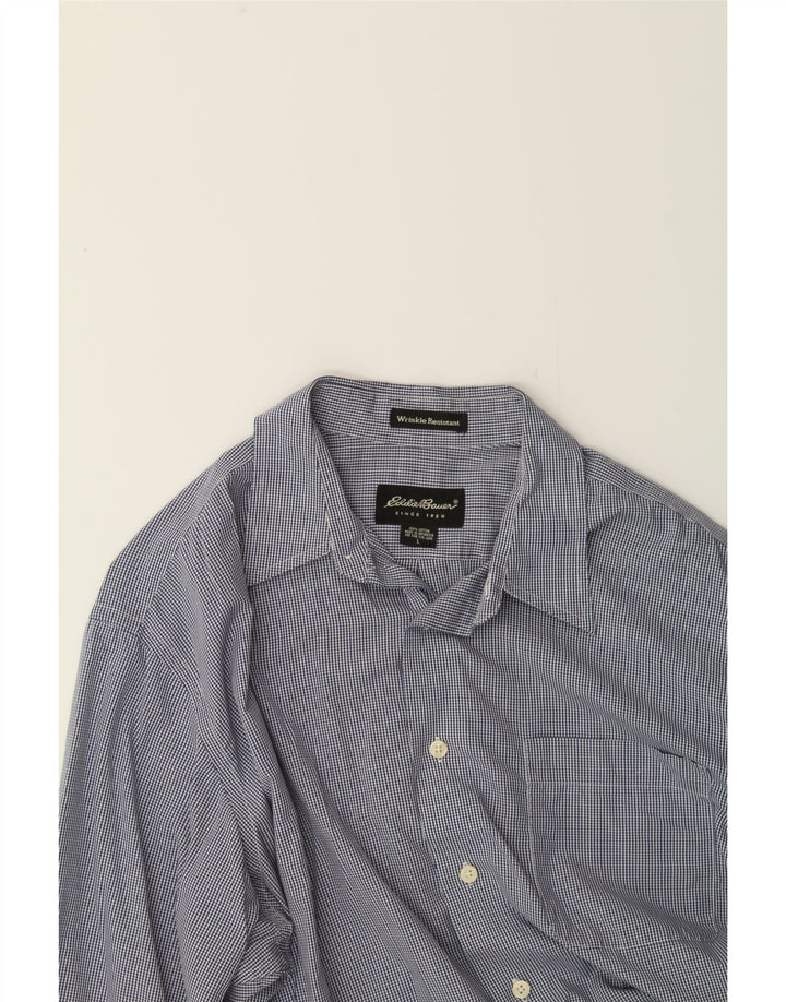 EDDIE BAUER Mens Shirt Large Blue Check Cotton Vintage Eddie Bauer and Second-Hand Eddie Bauer from Messina Hembry 