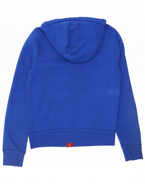 Hollister Mens Graphic Zip Hoodie Sweater Medium Blue Cotton