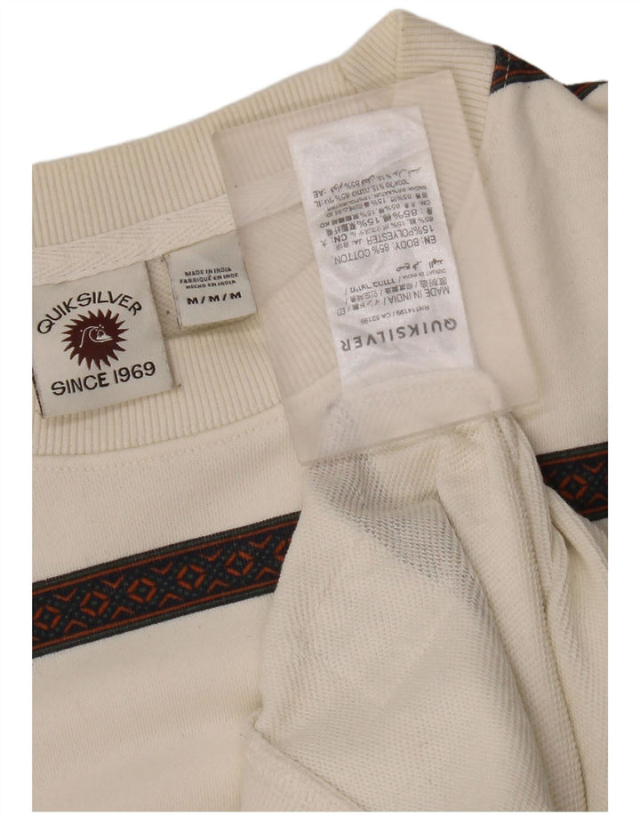 Męska bluza Quiksilver Sweter w średnie białe paski, bawełniana