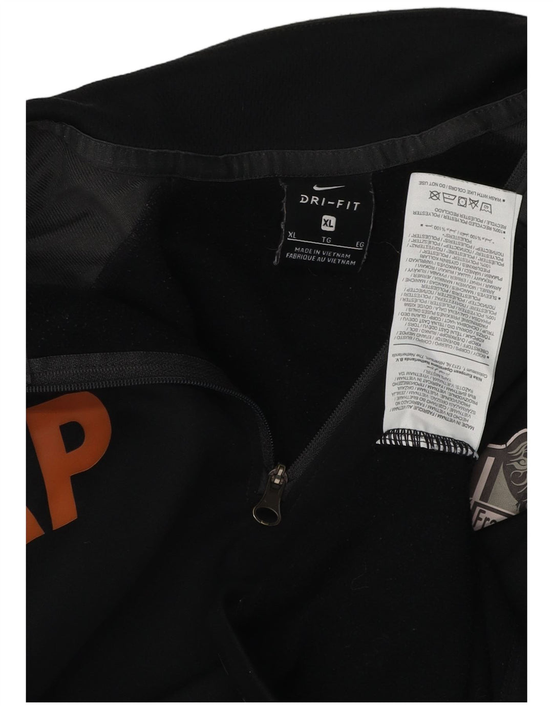 Męski dres NIKE Dri Fit z graficznym pulowerem XL, czarny, z blokami kolorów