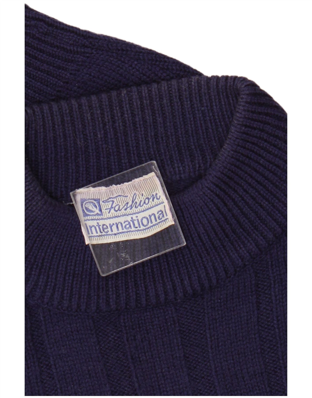 Vintage męski sweter z okrągłym dekoltem EU 52, duża fioletowa wełna