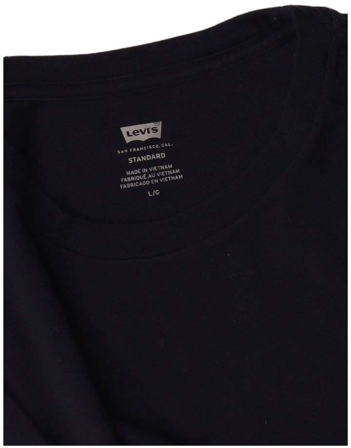 Męski standardowy T-shirt LEVI'S, duży, granatowy
