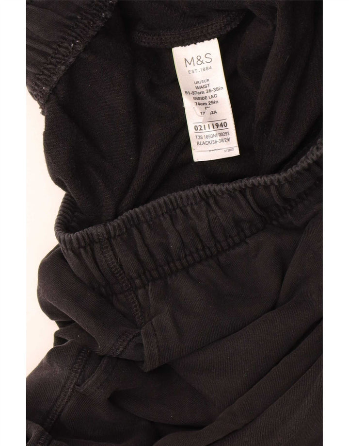 Męskie spodnie dresowe Marks & Spencer XL, czarne, bawełniane