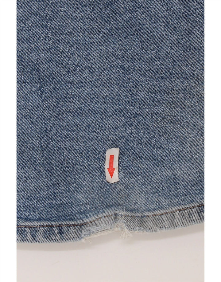 Męskie proste dżinsy Wrangler W34 L30 Niebieskie bawełniane