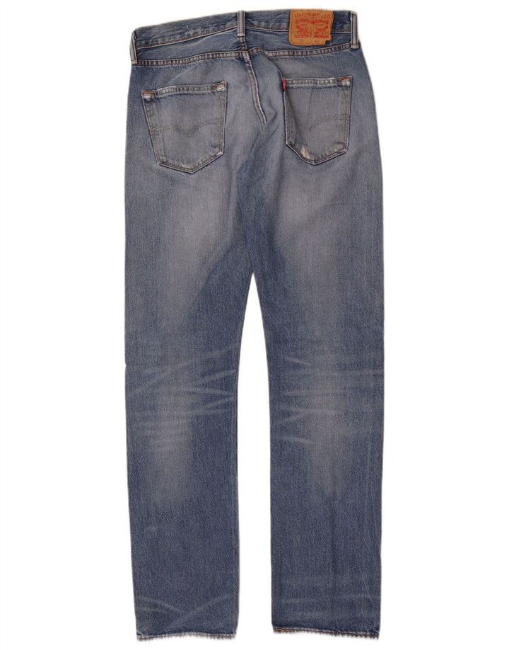 Męskie jeansy Levi's w trudnej sytuacji, proste W30 L34, niebieska bawełna