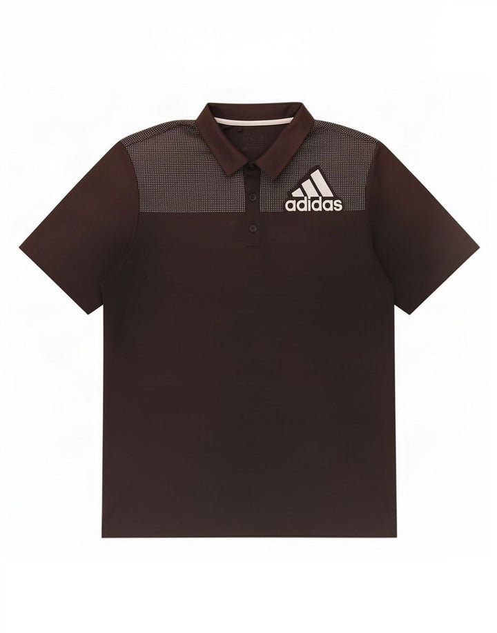 Męska koszulka polo Adidas, średni czarny poliester z blokami kolorów