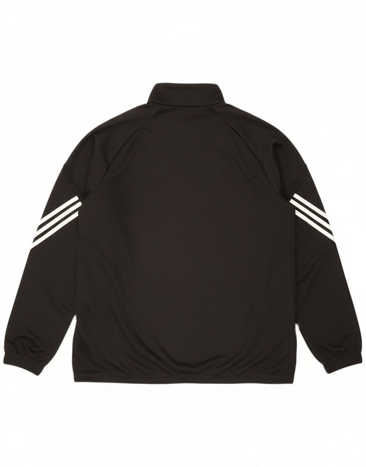 Adidas Męski dres Climalite Zip Neck Pullover Top XL Czarny poliester