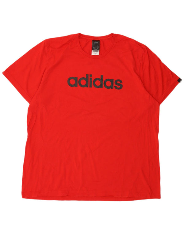 Adidas Męska koszulka graficzna Top 2XL czerwona bawełniana