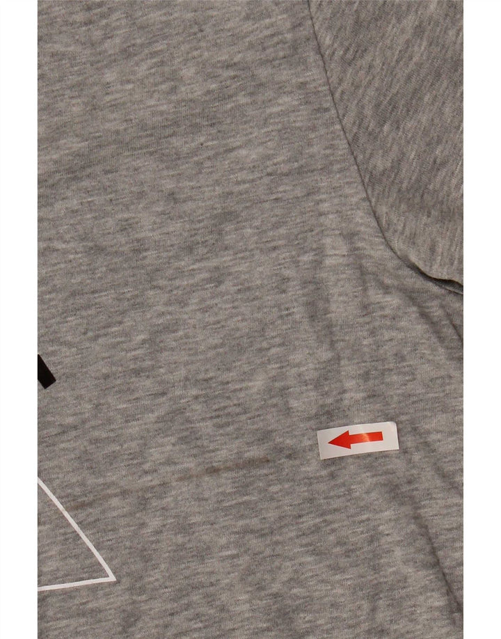 Męski T-shirt z grafiką Nike, duży, szary, bawełniany