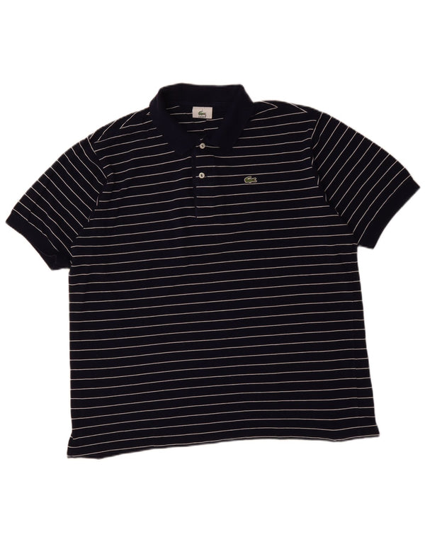 Męska koszulka polo Lacoste, rozmiar 7, 2XL, granatowa w paski
