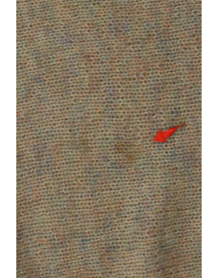 Sweter damski VINTAGE z dekoltem w łódkę UK 14, duży, wielokolorowy nakrapiany