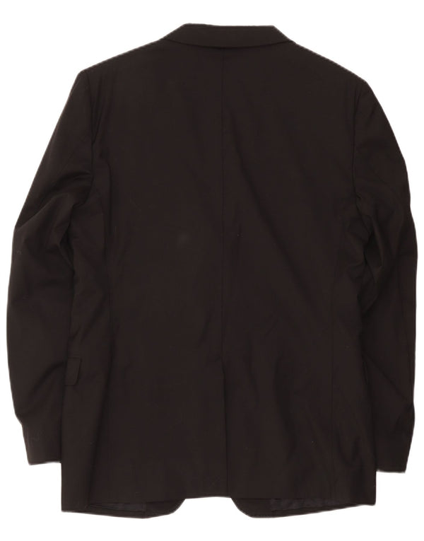 Męska marynarka zapinana na 2 guziki Massimo Dutti EU 54 XL, czarna wełna