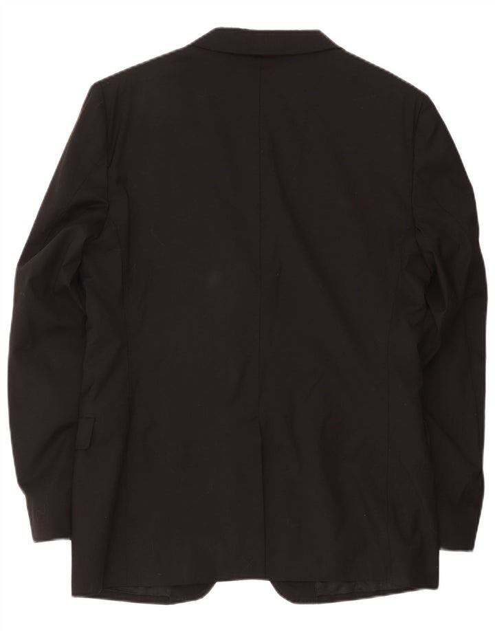Męska marynarka zapinana na 2 guziki Massimo Dutti EU 54 XL, czarna wełna