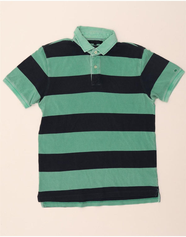 Męska koszulka polo slim fit TOMMY HILFIGER XL, bawełniana w zielone paski