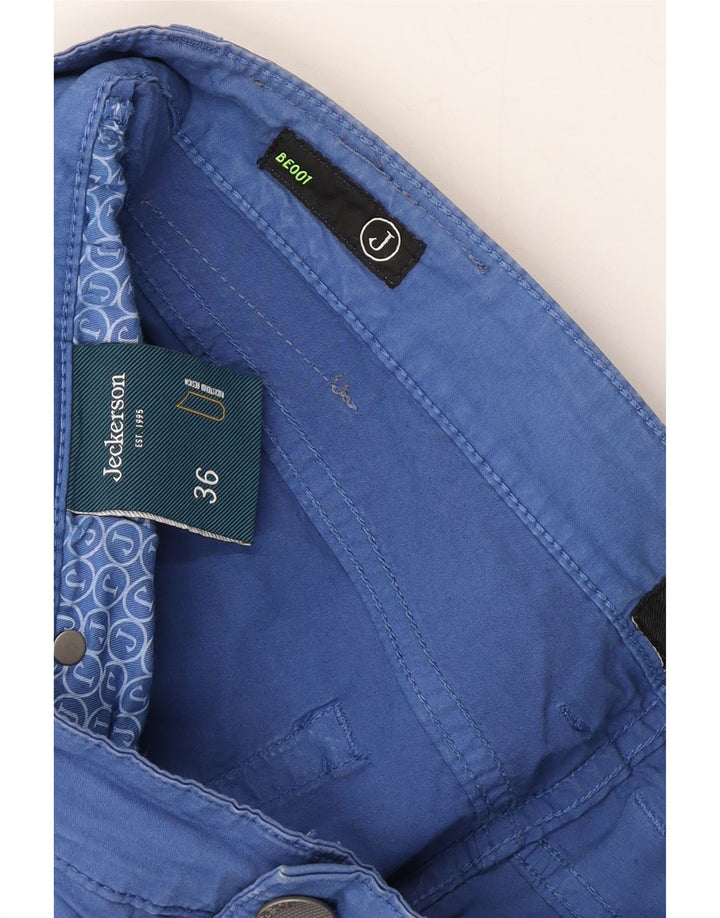 JECKERSON Mens Casual Shorts W36 Large  Blue Cotton