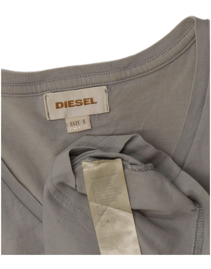 T-shirt męski Diesel, mały, szary, bawełniany