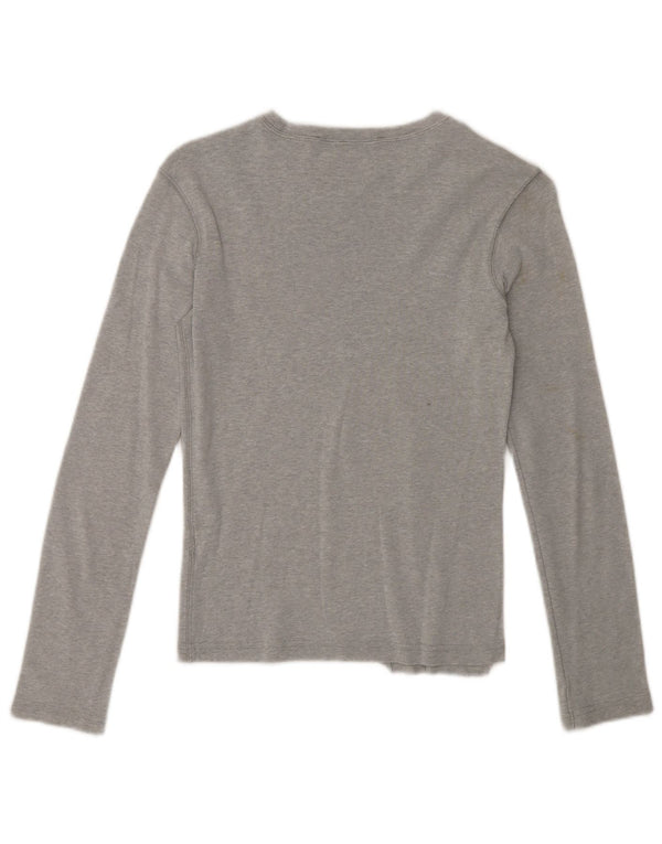 Ralph Lauren Womens Top Long Sleeve UK 4 XS Grey Cotton