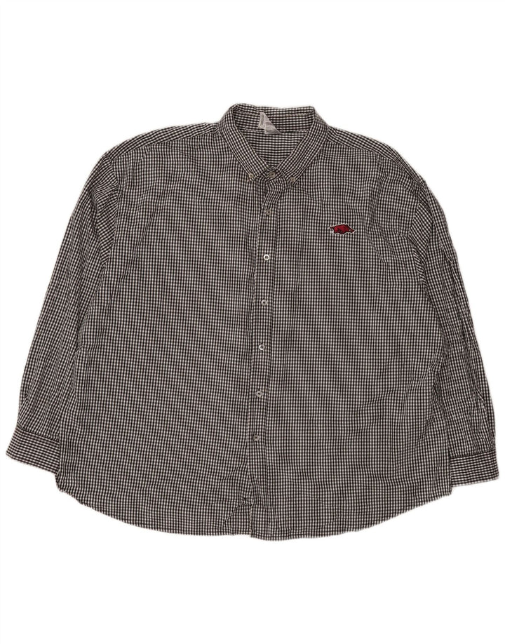 Koszula męska RUSSELL ATHLETIC Arkansas Razorbacks, 3XL, czarna bawełniana kratka