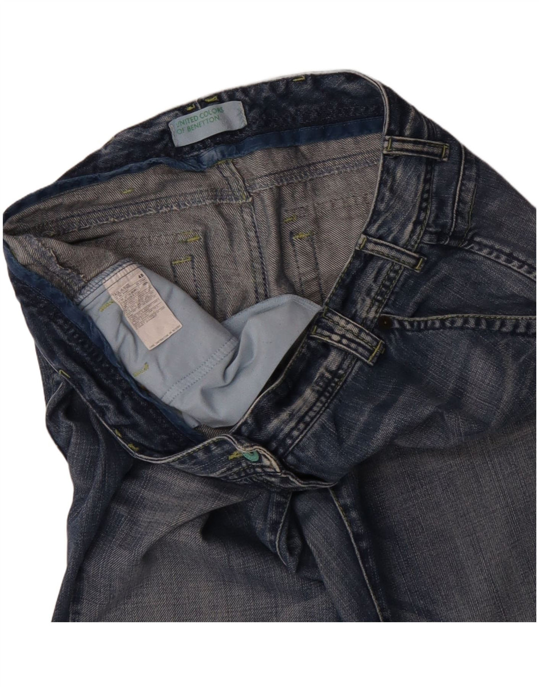 Damskie jeansy BENETTON Bootcut IT 48 XL W34 L33 Niebieskie, bawełniane