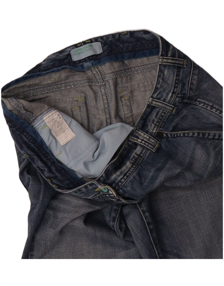 Damskie jeansy BENETTON Bootcut IT 48 XL W34 L33 Niebieskie, bawełniane