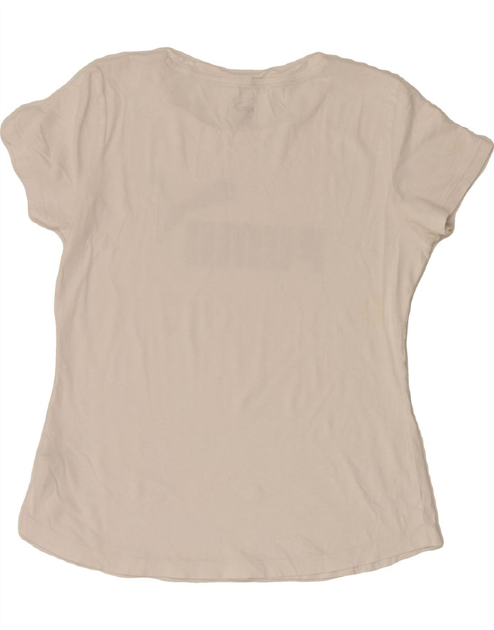 PUMA Womens Graphic T-Shirt Top UK 12 Medium  White Vintage Puma and Second-Hand Puma from Messina Hembry 