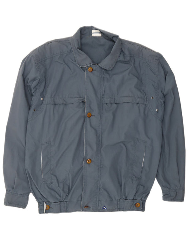 VINTAGE Mens Bomber Jacket UK 42 XL Blue
