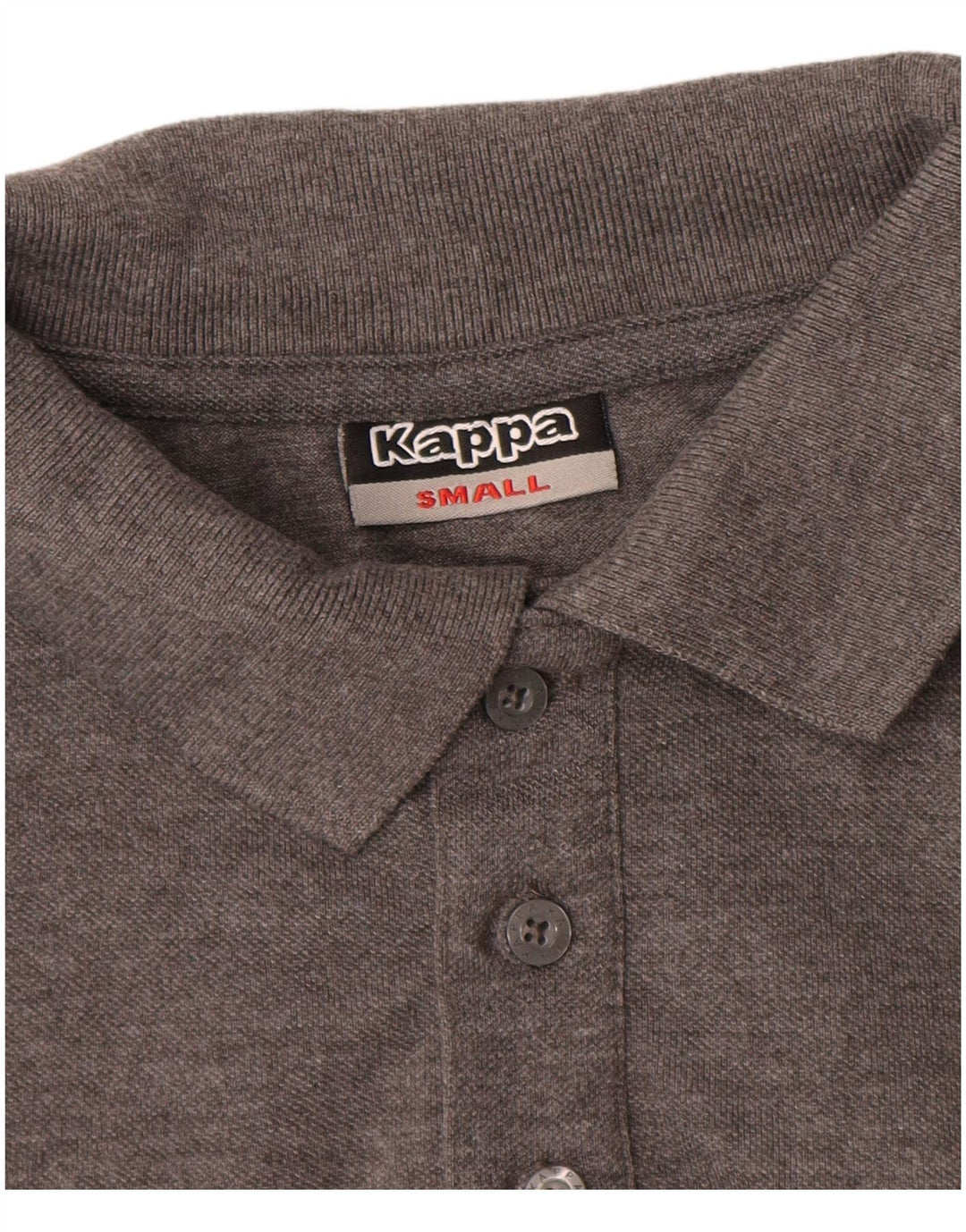 Męska koszulka polo Kappa, mała, szary poliester