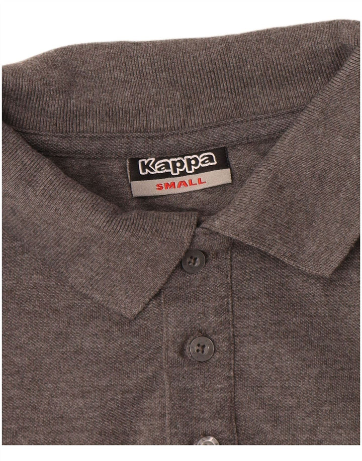 Męska koszulka polo Kappa, mała, szary poliester