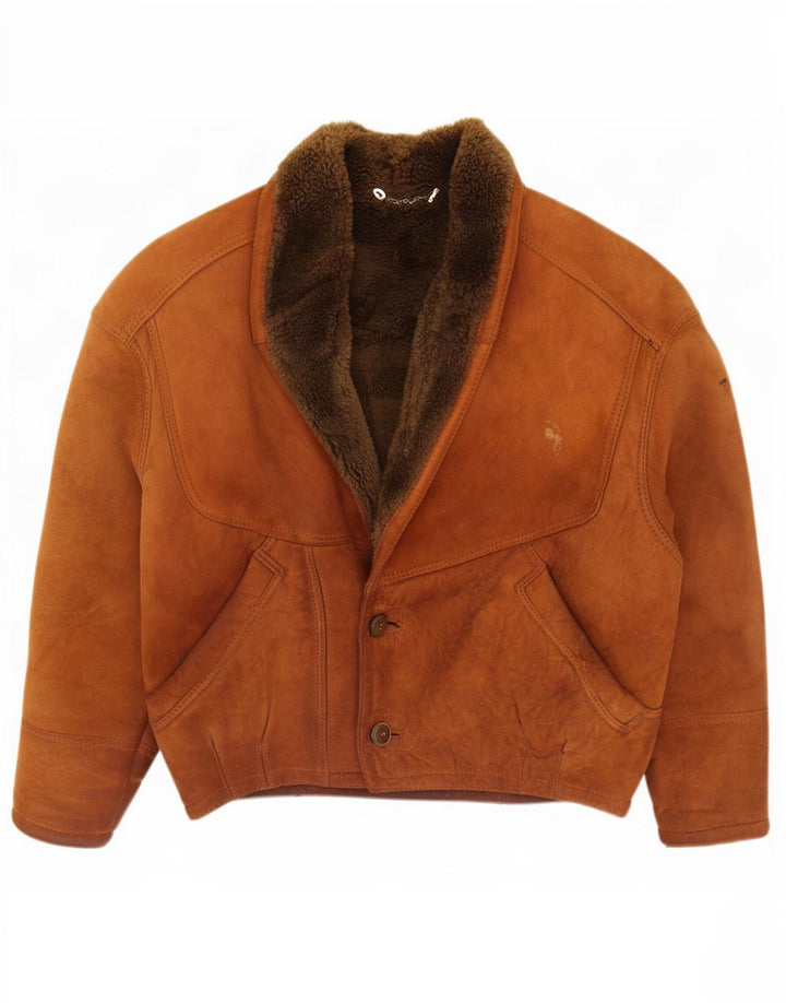 Vintage męska kurtka Shearling IT 46 Small Brown