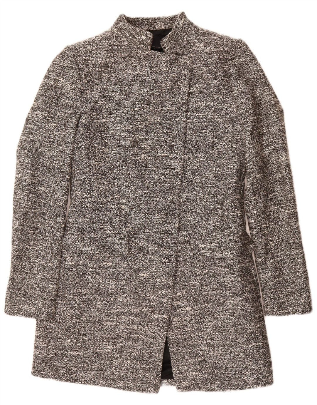 Płaszcz damski Zara Open UK 10 Small, szary, nakrapiany bawełniany