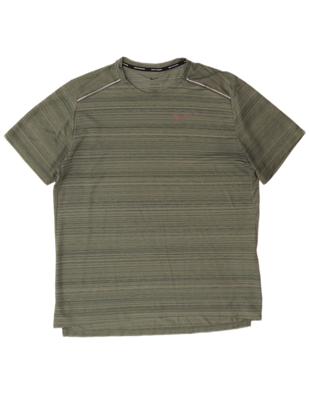 Męski T-shirt Nike Dri Fit, duży, zielony, poliestrowy w paski