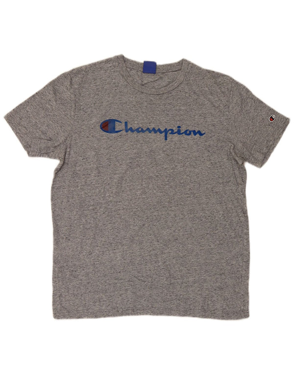 Męski T-shirt Champion z grafiką, duży, szary, nakrapiany