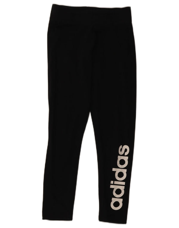 Damskie legginsy Adidas Graphic UK 8/10, małe, czarne, bawełniane