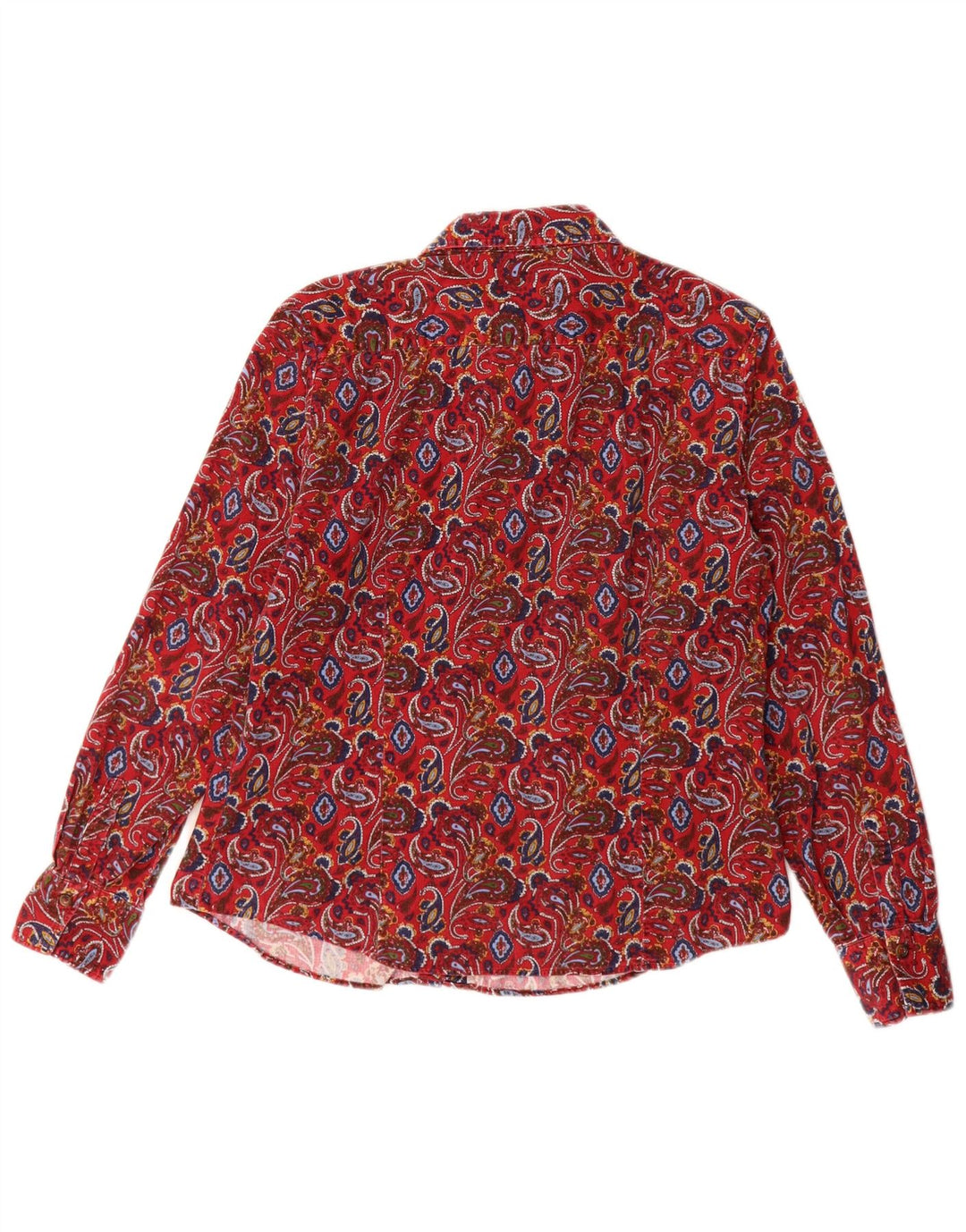 LAWRENCE GREY Damska koszula sztruksowa EU 40, średnia czerwona bawełna Paisley