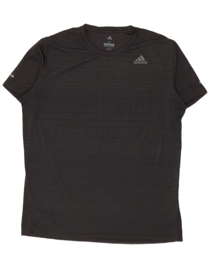 Męska koszulka ADIDAS Climalite Top w średnie czarne prążki